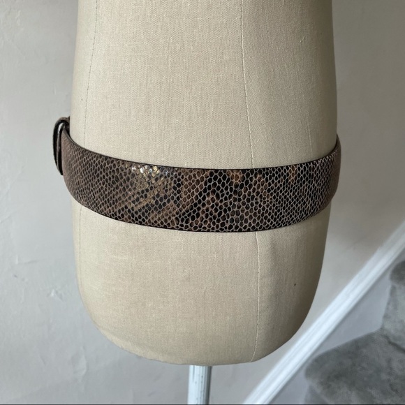 Sandy Duftler Design Brown Leather Snake Skin Belt main image 6